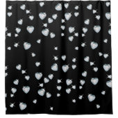 Rideaux De Douche Diamants étincelants du coeur (Devant)
