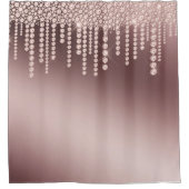 Rideaux De Douche Diamants étincelants Roses de luxe (Devant)