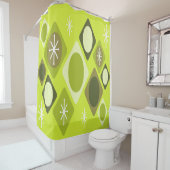 Rideaux De Douche Diamants Ovales Starburts Chartreuse (En situation)