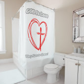 Rideaux De Douche "Dieu Est Amour." (En situation)