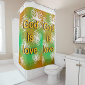 Rideaux De Douche Dieu est amour (En situation)