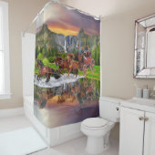 RIDEAUX DE DOUCHE DILIGENCE DE WELLS FARGO (En situation)