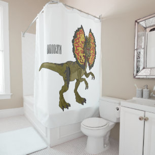 Rideaux De Douche Dilophosaurus dessin animé