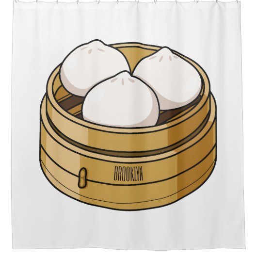 Rideaux De Douche Dim sum dessin animé (Devant)
