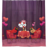 Rideaux De Douche Dîner de la Cardinal rouge (Devant)