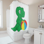 Rideaux De Douche Dino et ball (En situation)