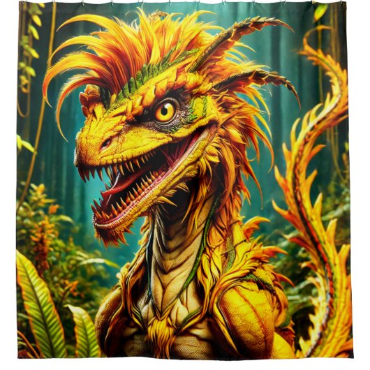 Rideaux De Douche Dinosaur Bird (Devant)
