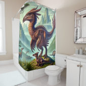 Rideaux De Douche Dinosaur Bird (En situation)