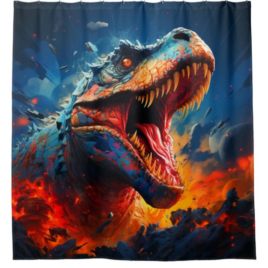 Rideaux De Douche Dinosaure (Devant)