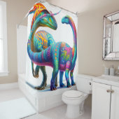 Rideaux De Douche Dinosaure (En situation)