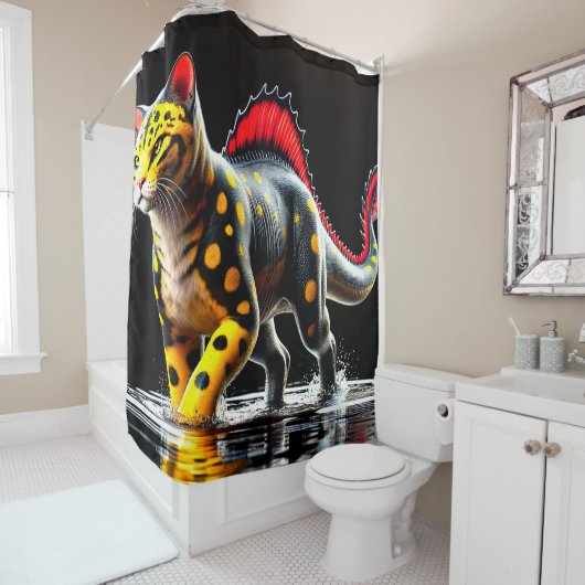 Rideaux De Douche Dinosaure (En situation)