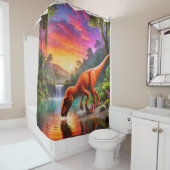 Rideaux De Douche Dinosaure (En situation)