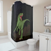 Rideaux De Douche Dinosaure - Nuit préhistorique (En situation)