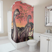 Rideaux De Douche Dinosaures à Dusk (En situation)