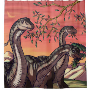 Rideaux De Douche Dinosaures à Dusk