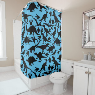 Rideaux De Douche Dinosaures motif 01 b. L Blue BG
