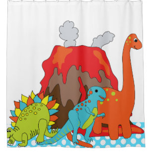 Rideaux De Douche Dinosaures préhistoriques