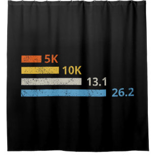 Rideaux De Douche Distances de course I - 5K 10K 13,1 26,2 Marathoni