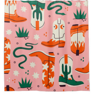 Rideaux De Douche Divers motif bottes de cowboy