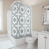 Rideaux De Douche do-it-yourself Arrière - plan Charcoal Byzantine Q (En situation)