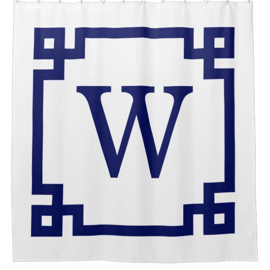 Rideaux De Douche do-it-yourself clé grecque de la marine britanniqu (Devant)