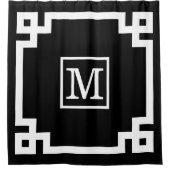Rideaux De Douche do-it-yourself Couleurs Clé grecque #2 Monogm enca (Devant)