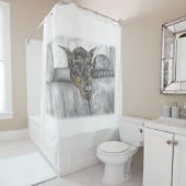 Rideaux De Douche Doberman en voiture (En situation)