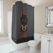Rideaux De Douche Doberman Pincher Ajouter un nom Mascot Men's (En situation)
