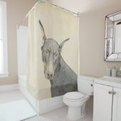 Rideaux De Douche Doberman Pinscher Peinture - Art Chien original (En situation)