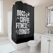 Rideaux De Douche Dogs Coffee Ness Donuts (En situation)