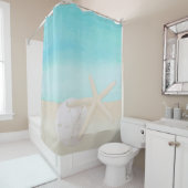 Rideaux De Douche Dollar de l'océan Aquarelle (En situation)