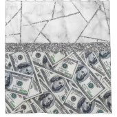 Rideaux De Douche Dollars d'argent luxueux Parties scintillant intér (Devant)