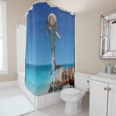 Rideaux De Douche Dolphin Blue Water Océan Animaux sauvages (En situation)