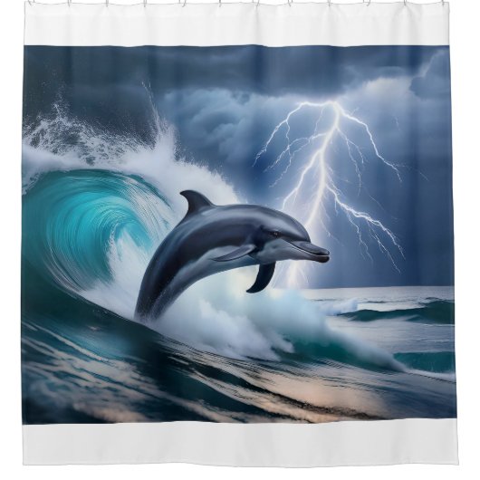 Rideaux De Douche Dolphin Dive (Devant)
