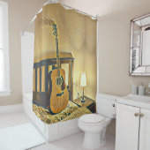 Rideaux De Douche Don de guitare acoustique (En situation)