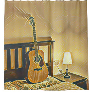 Rideaux De Douche Don de guitare acoustique
