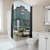 Rideaux De Douche Donkey Town Oatman Arizona (En situation)