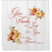 Rideaux De Douche Donner Merci à Lord fall aquarelle fleurie (Devant)