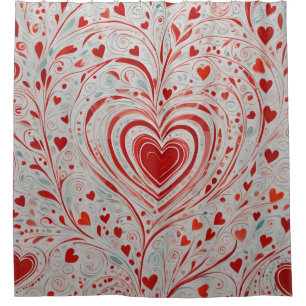 Rideaux De Douche Doodle du coeur