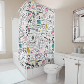 Rideaux De Douche Doodles filles (En situation)