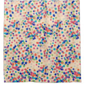 Rideaux De Douche Dots Funky Bokeh Pastel Rose coloré (Devant)