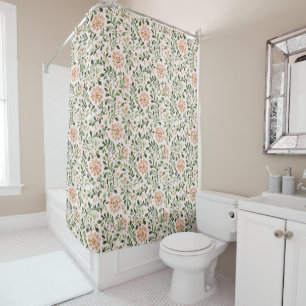 Rideaux De Douche Douce Soirée Florale Rose pour une Mariée