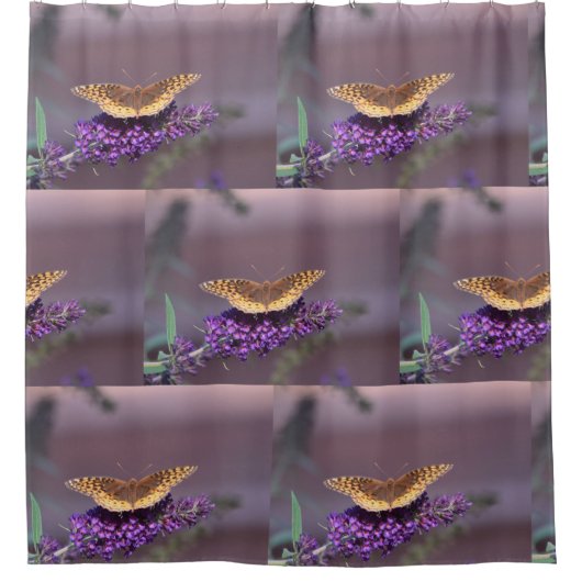 Rideaux De Douche Douceur violette papillon (Devant)