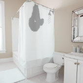 Rideaux De Douche Douche à fentes derrière Silhouette Ombre drôle (En situation)