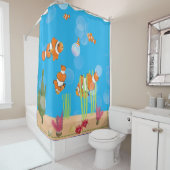 Rideaux De Douche Douche à poissons clowns (En situation)