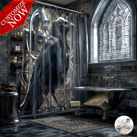Rideaux De Douche Douche avec corneille