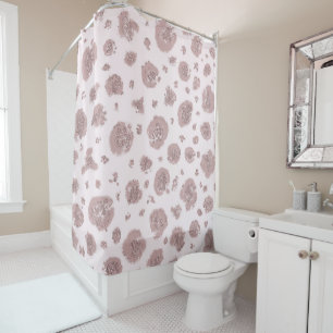Rideaux De Douche Douche avec motif imprimé léopard rose rougissant