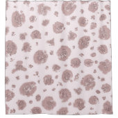 Rideaux De Douche Douche avec motif imprimé léopard rose rougissant (Devant)