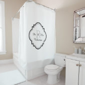 Rideaux De Douche DOUCHE CHIC CURTAIN_ " M. et Mme" BLACK/GRAY/WHITE (En situation)