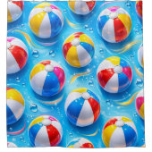 Rideaux De Douche Douche de ballons de plage éclaboussants (Devant)
